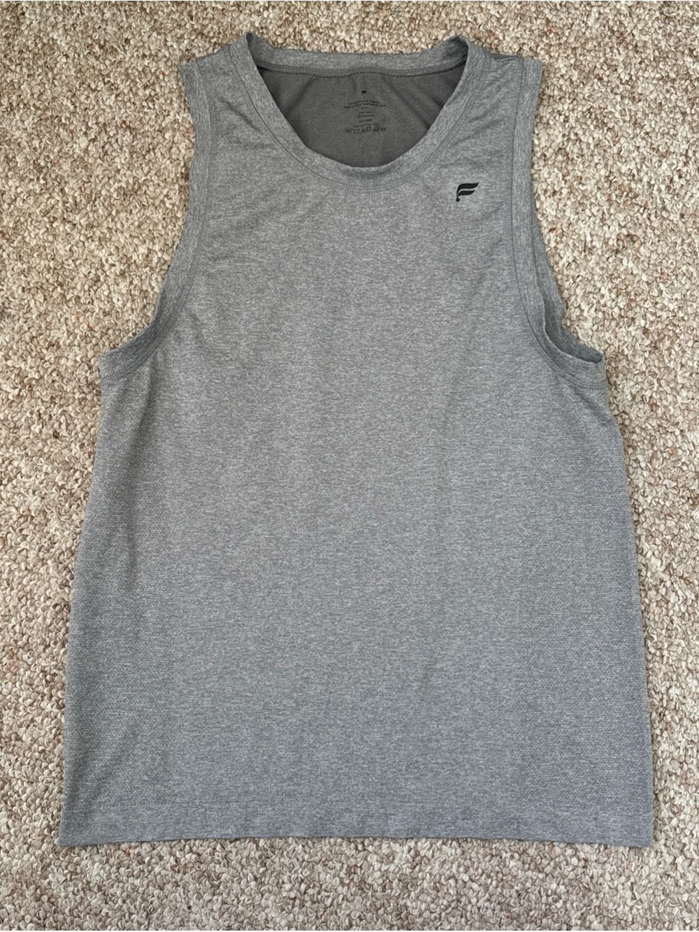 Fabletics Men's Gray Performance Workout Tank Top Size Small